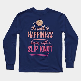 The path to happiness (pink) Long Sleeve T-Shirt